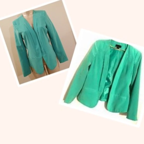 ✨2 for 25✨Attention Mint Collarless Blazer Jacket - Picture 2 of 5
